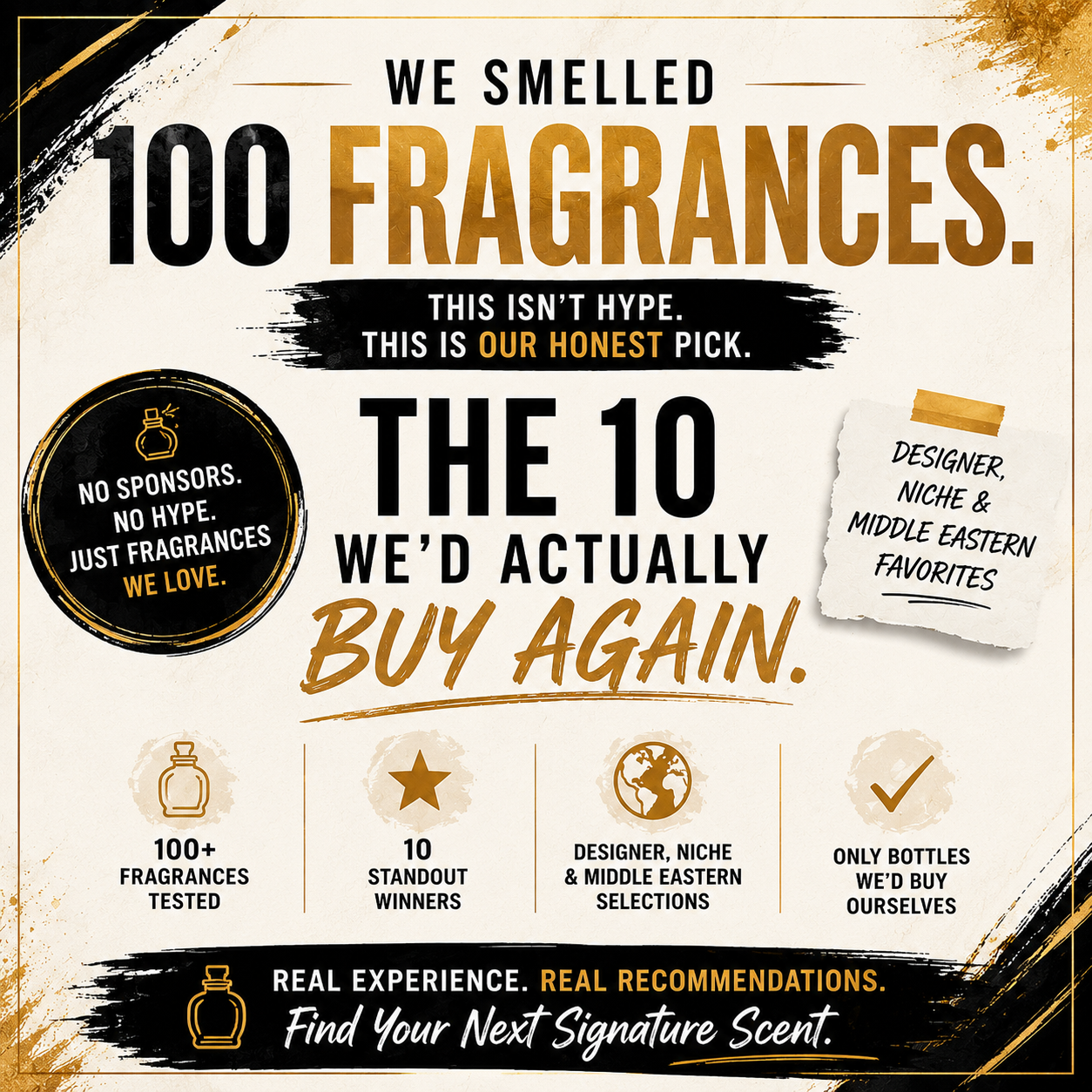 We Smelled 100 Fragrances. Selected 10 We'd Actually Spend Our Own Money On.